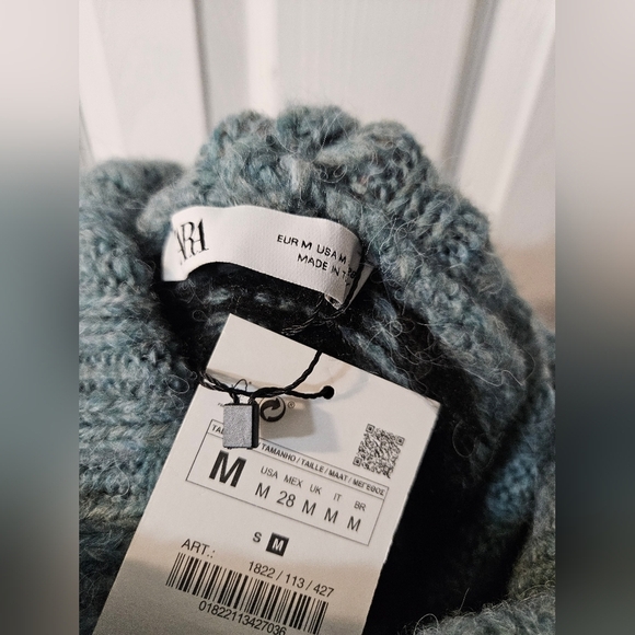 NWT ZARA OVERSIZED KNIT JACQUARD SWEATER - Picture 8 of 8